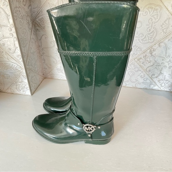 Michale Kors - Green Rain boots- 10 - Picture 4 of 15